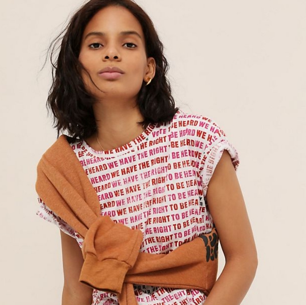 Anthropologie XS Right to Be Heard Graphic Tee